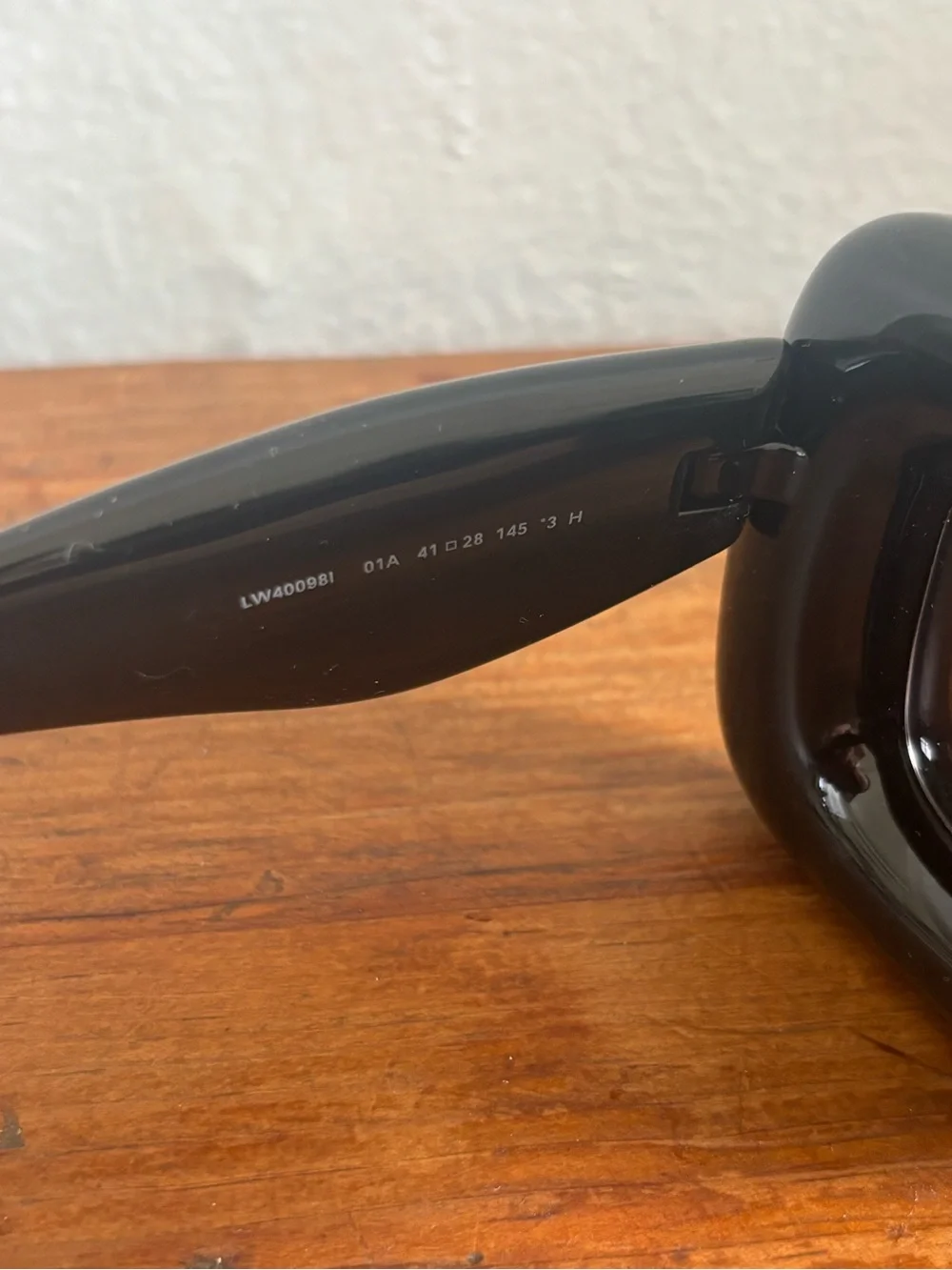 Loewe inflated rectangular black sunglasses